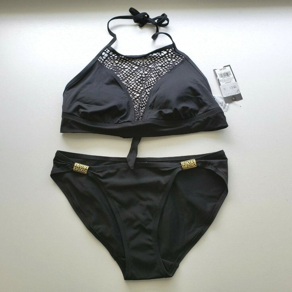 Mossimo/MarieMeili NWT High Neck Black Bikini 2-Pc  M/S